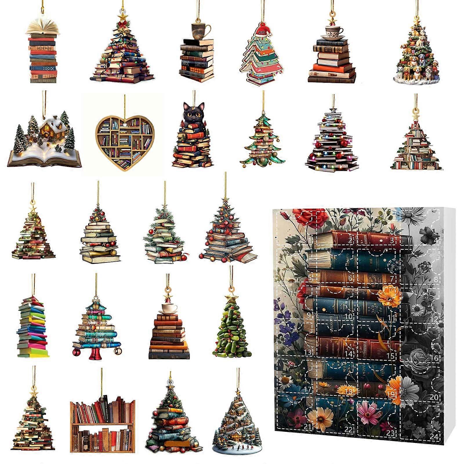 christmas tree Multi-color Christmas Advent Calendar Christmas Tree Pendant Tree Pendant Bookshelf Pendant