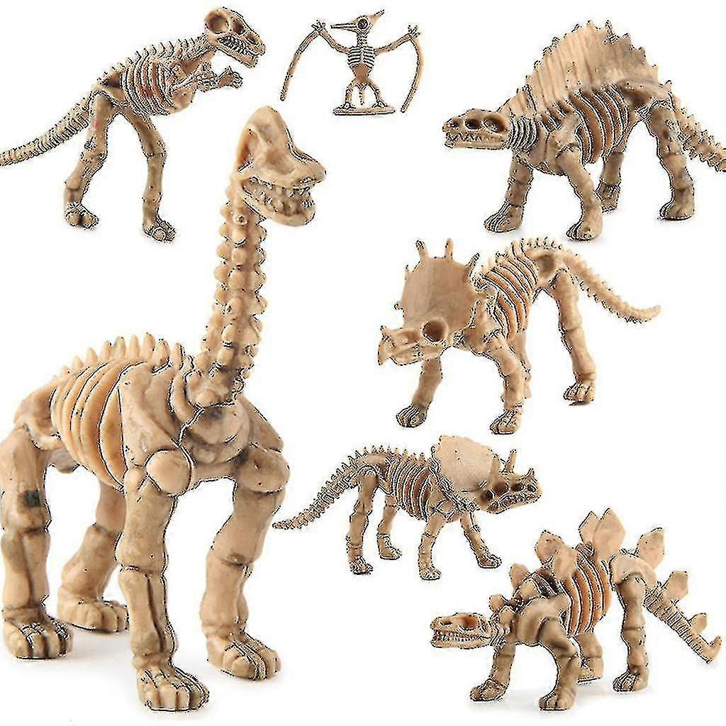 24pcs Dinosaur Petrifaction Skeleton, Assorted Figures Dino Bones, Educational