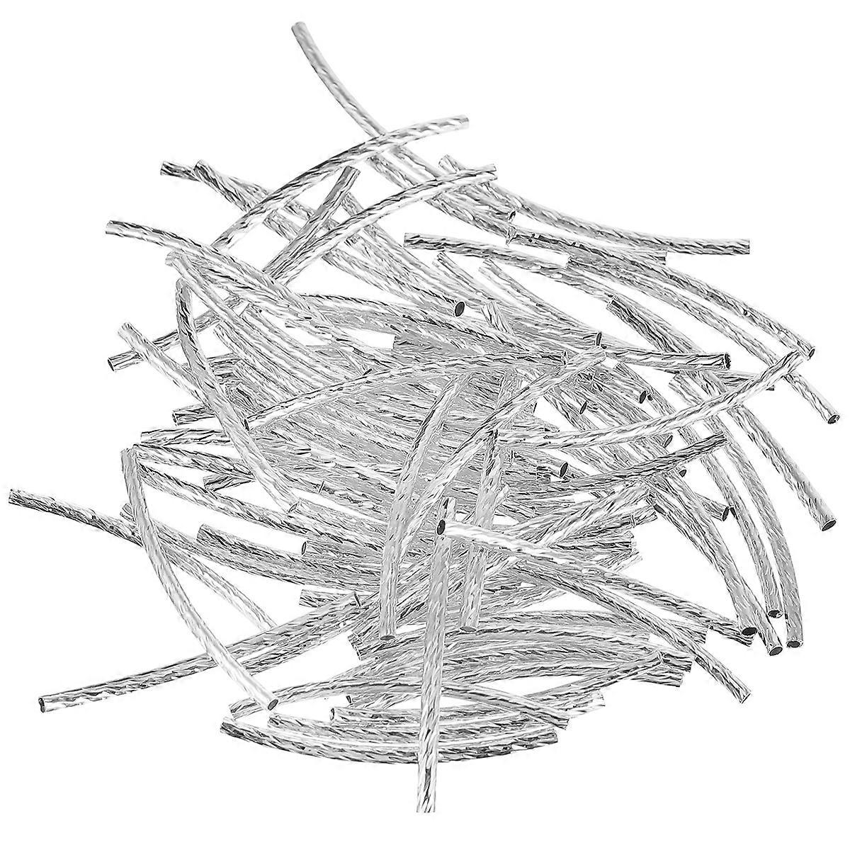 200 stk. kobberbuede perler, røravstandsperler, DIY kobberrør, smykkeperler