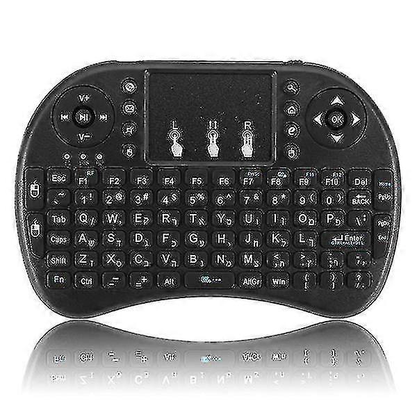 I8 Hebrew Version 2.4g Wireless Mini Keyboard Touchpad Air Mouse Black