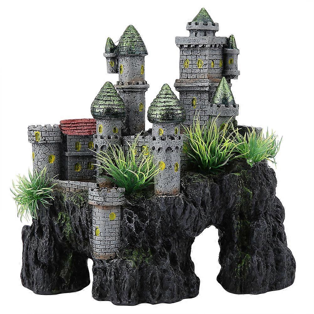 Simulation Resin Hide Castle Fish Tank Aquarium Ornaments Decor
