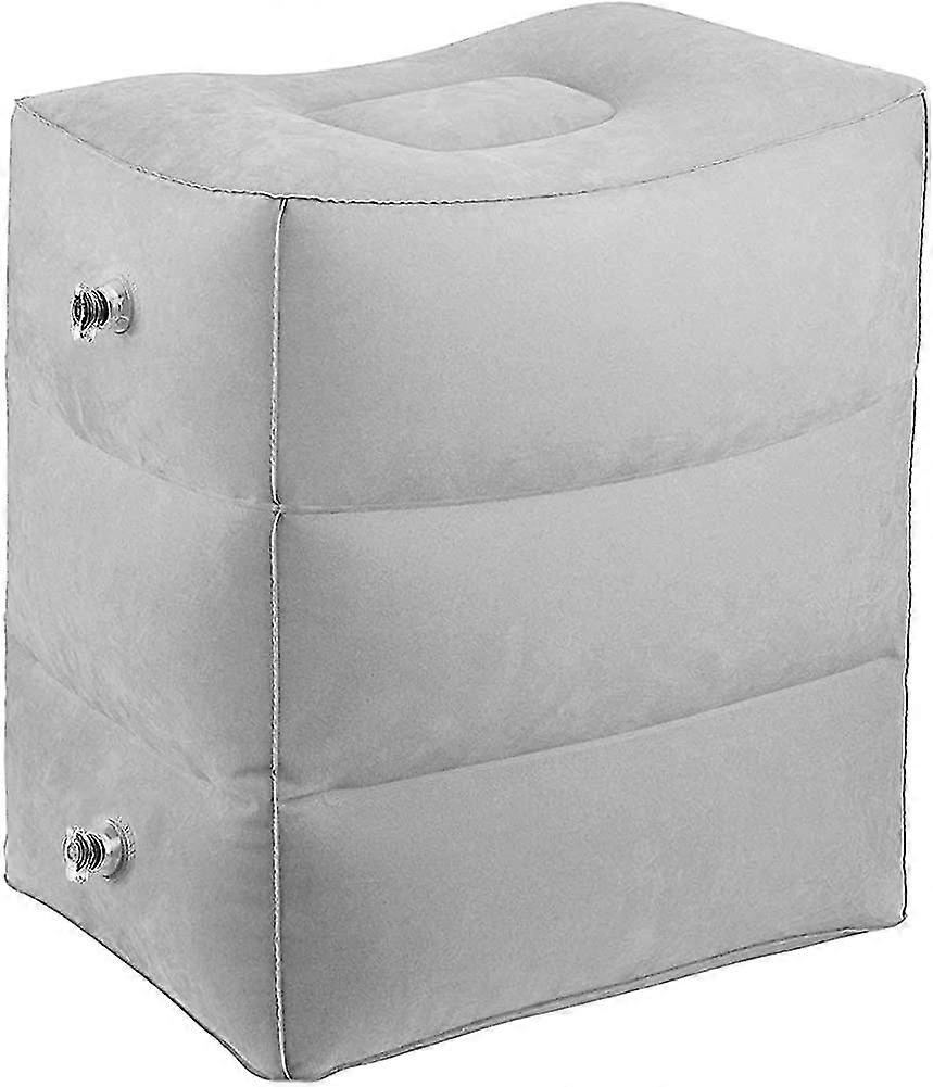 Foot Rest Cushion And Foot Rest Airplane For Sleeping Children On Flight Polyvinyl Chloride, Gray Double Value