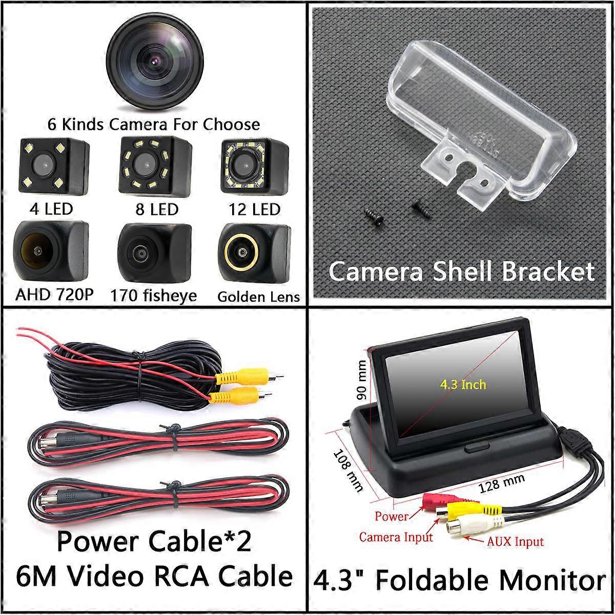 Kamera cofania CCD AHD typu rybie oko do Citroen C3 / C3 Picasso MK1 Berlingo MK1 MK2 C4 Picasso C4L Peugeot 207 Rifter Monitor samochodowy