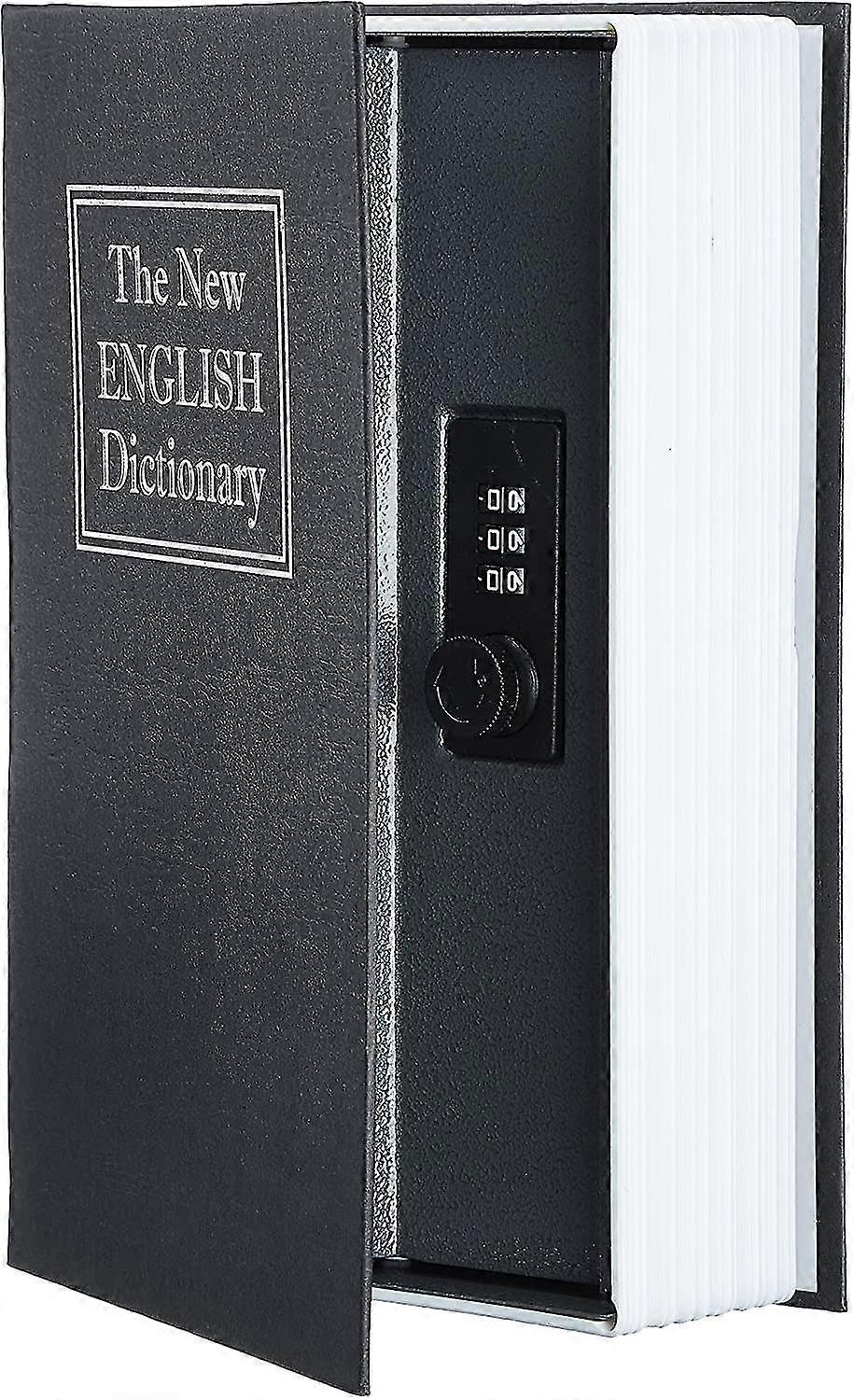 book shaped safe - combination lock, black
