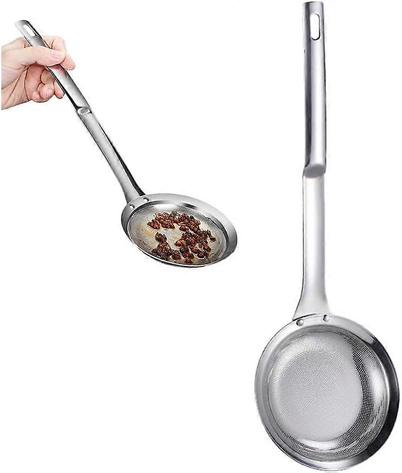 Premium Skimmer Spoon Fine Mesh Strainer with Long Handle,100% New