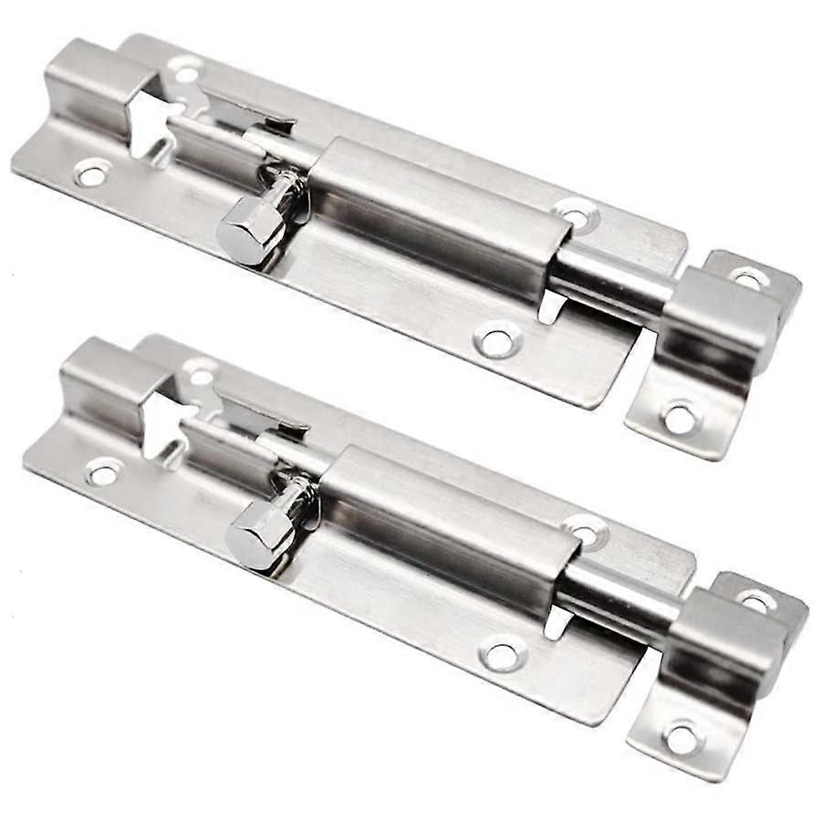 مزلاج باب ستانلس ستيل - مثالي لأبواب المرحاض والهنجر - طقم من 2 قطع