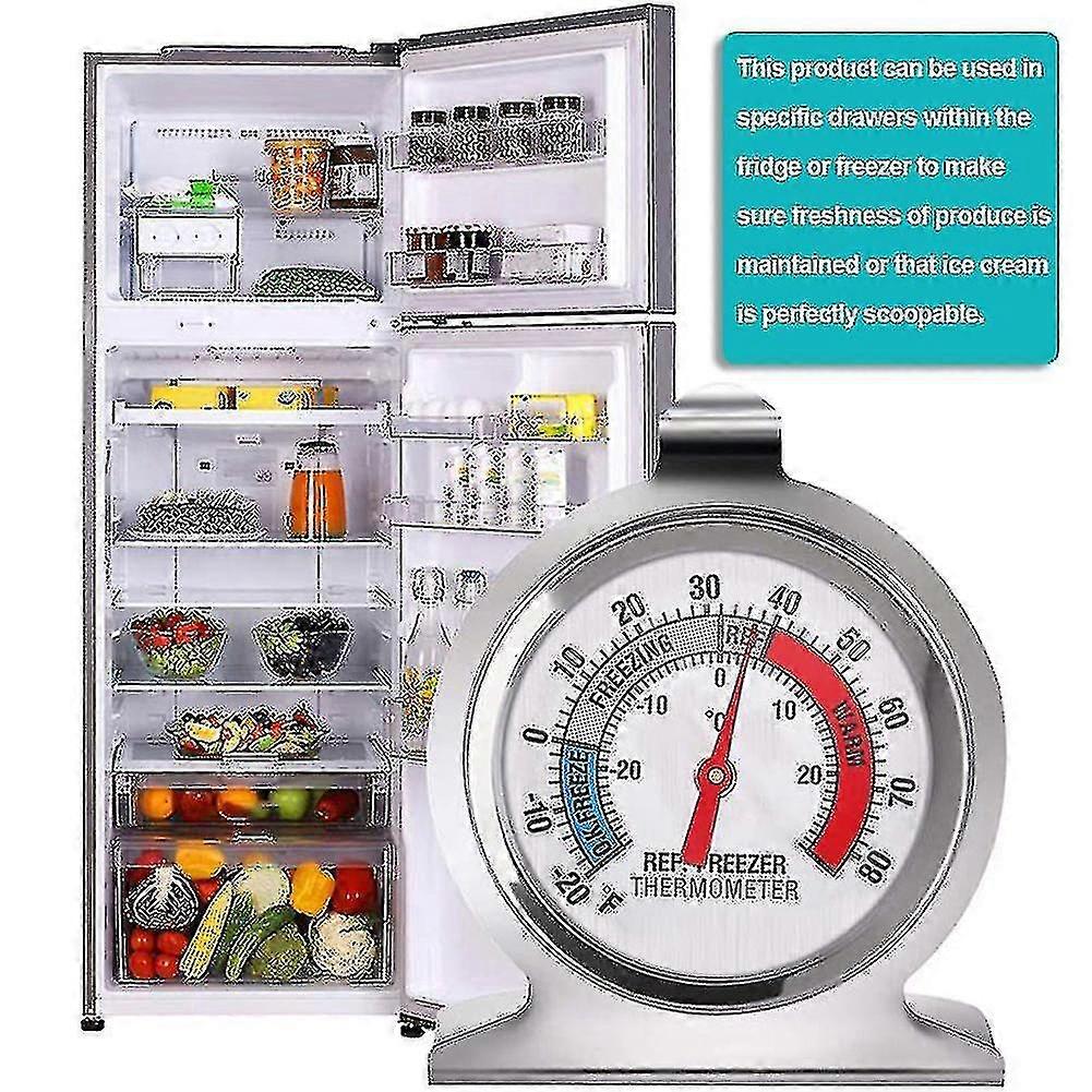 4pc Fridge Thermometer With Red Display Thermometer