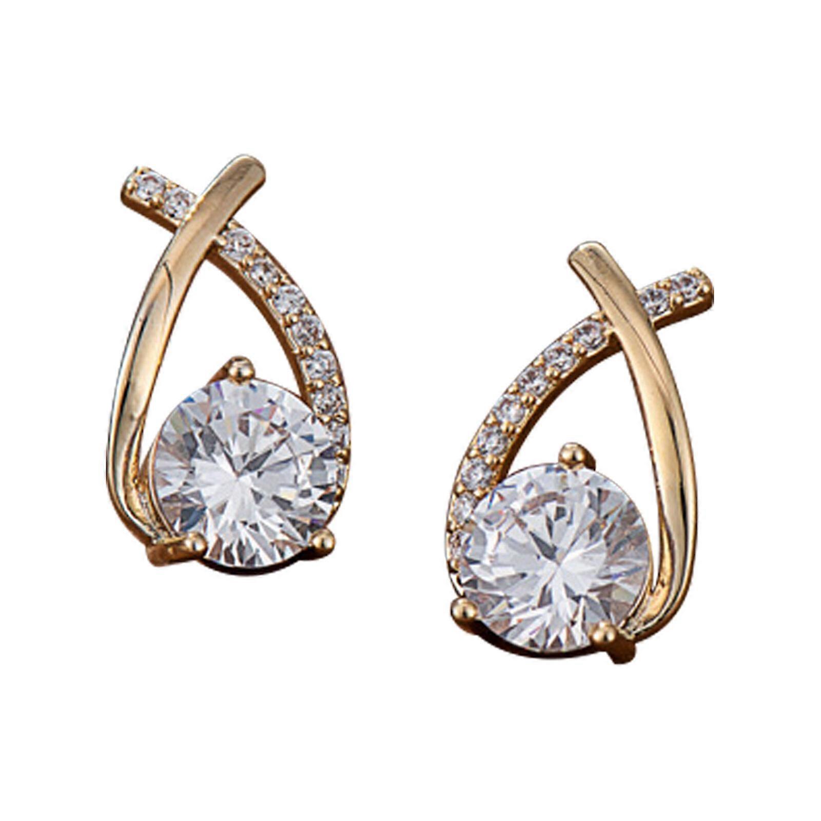 Mermaid Tail Stud Teardrop-formet Cross Fishtail Zircon øredobber bursdagsgave