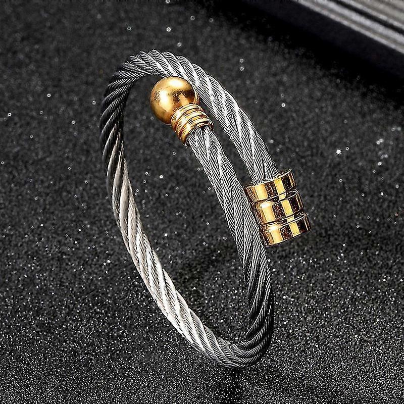 Lymph Drainage Bracelets, Crainoc Titaniumion Osimium Bangle, Titanium Ion Open Adjustable Bracelet