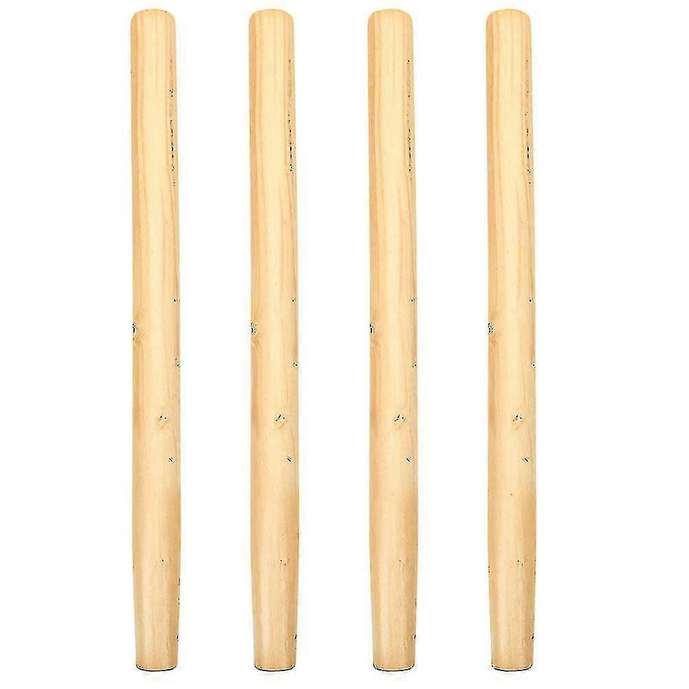 4 قطع مقابض خشبية مقابض الخشب الصلب المناظر الطبيعية أداة استبدال مقابض الخشب