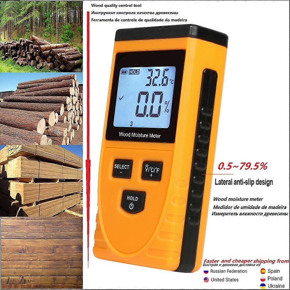 0.5-79.5%  Digital Wood Moisture Meter GM630 Wood Humidity Tester Tools Hygrometer Timber Damp Detector LCD Display