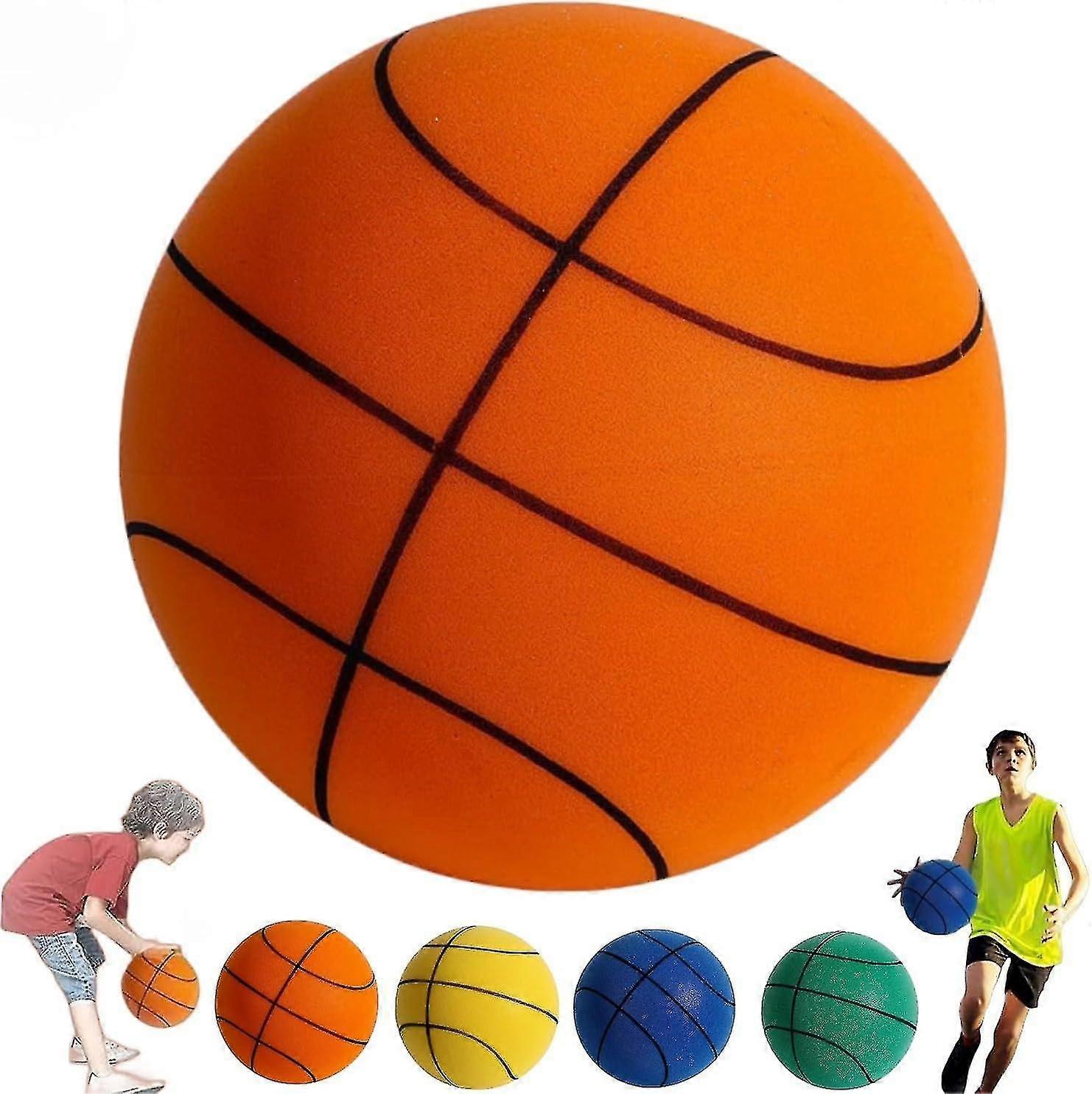 B-the Handleshh Silent Basketball,Silent Basketball Dribbling Intérieur,Ballon De Mousse Haute Densité Non Enduit Sûr Silencieux Basketball