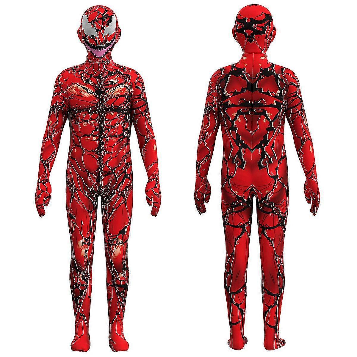 Halloween Costume Cos Venom 2 Red Venom Bodysuit Skin-tight Garment Spider Man Heroic Costume Performance Costume