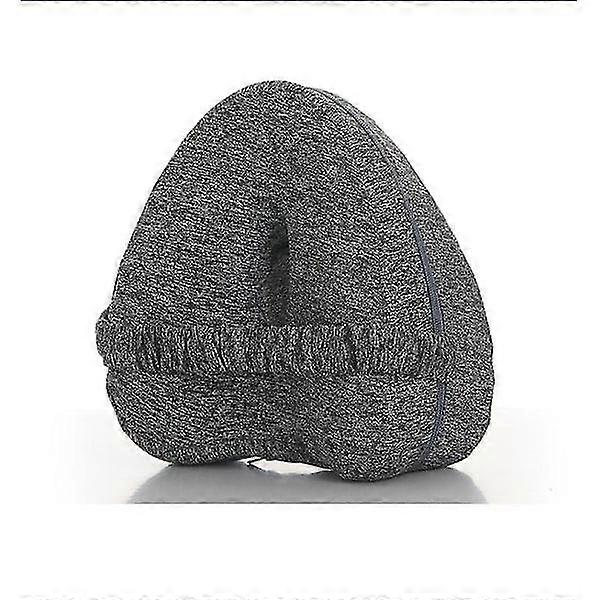 Orthopedic ergonomic leg pillow in memory foam Knee pillow Gray