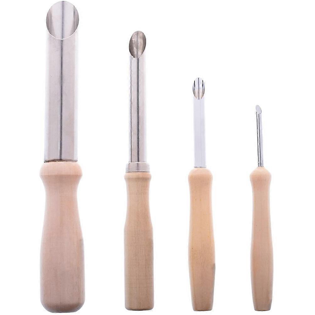 4 Pcs Metal Hole Punch Pottery Clay Ceramic Tools Clay Modelling Tools Circular Clay Hole Cutter Semi Round Hole Cutters