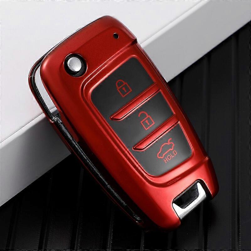 Xburstcar Auto TPU Car Folding Key Case Cover Bag Shell Protector For Hyundai Tucson Kona Azera Solaris 2 Elantra i30 i35 i40 Key Blanks