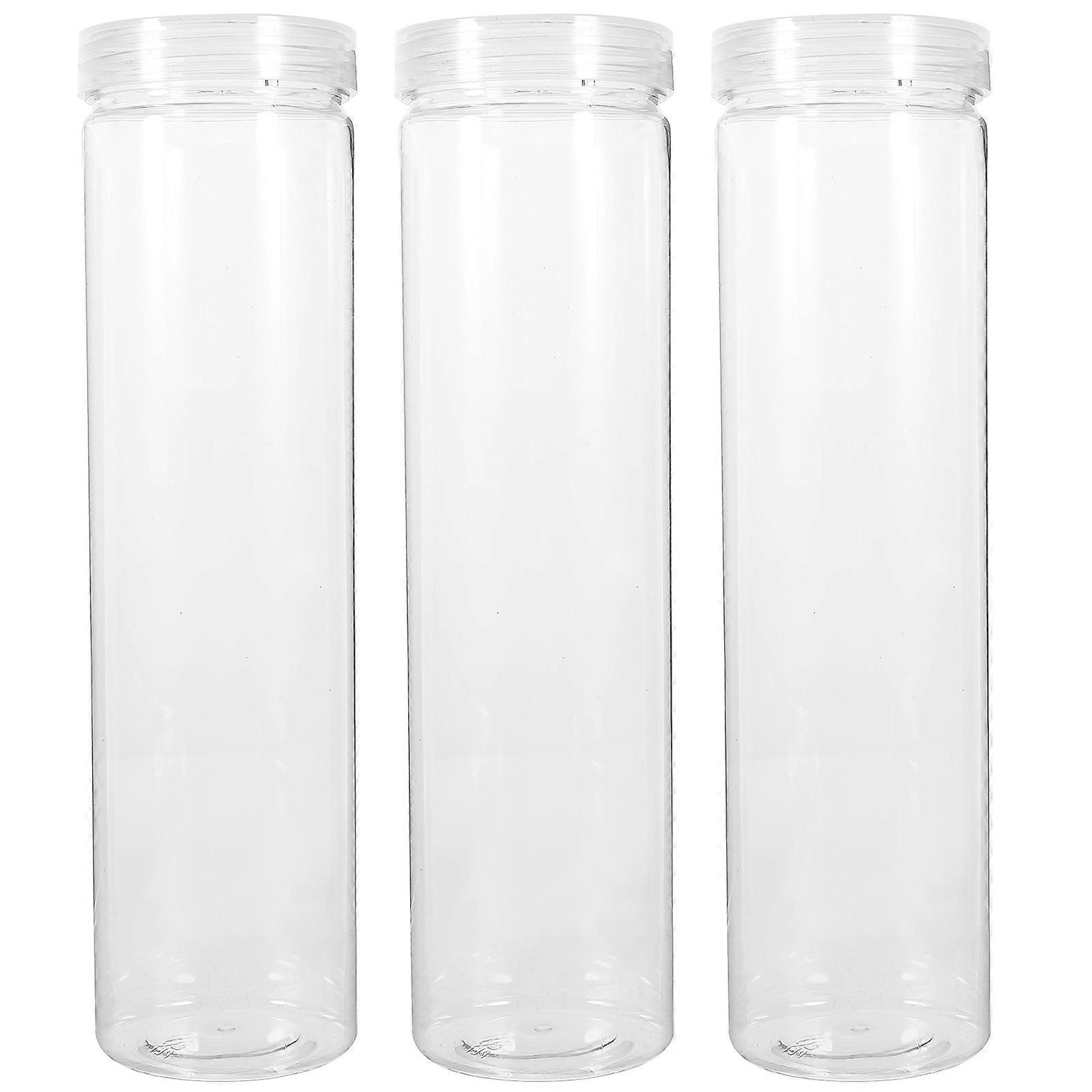3Pcs Kitchen Storage Containers Cereals Nut Storage Jars Reusable Sugar Container with Lid