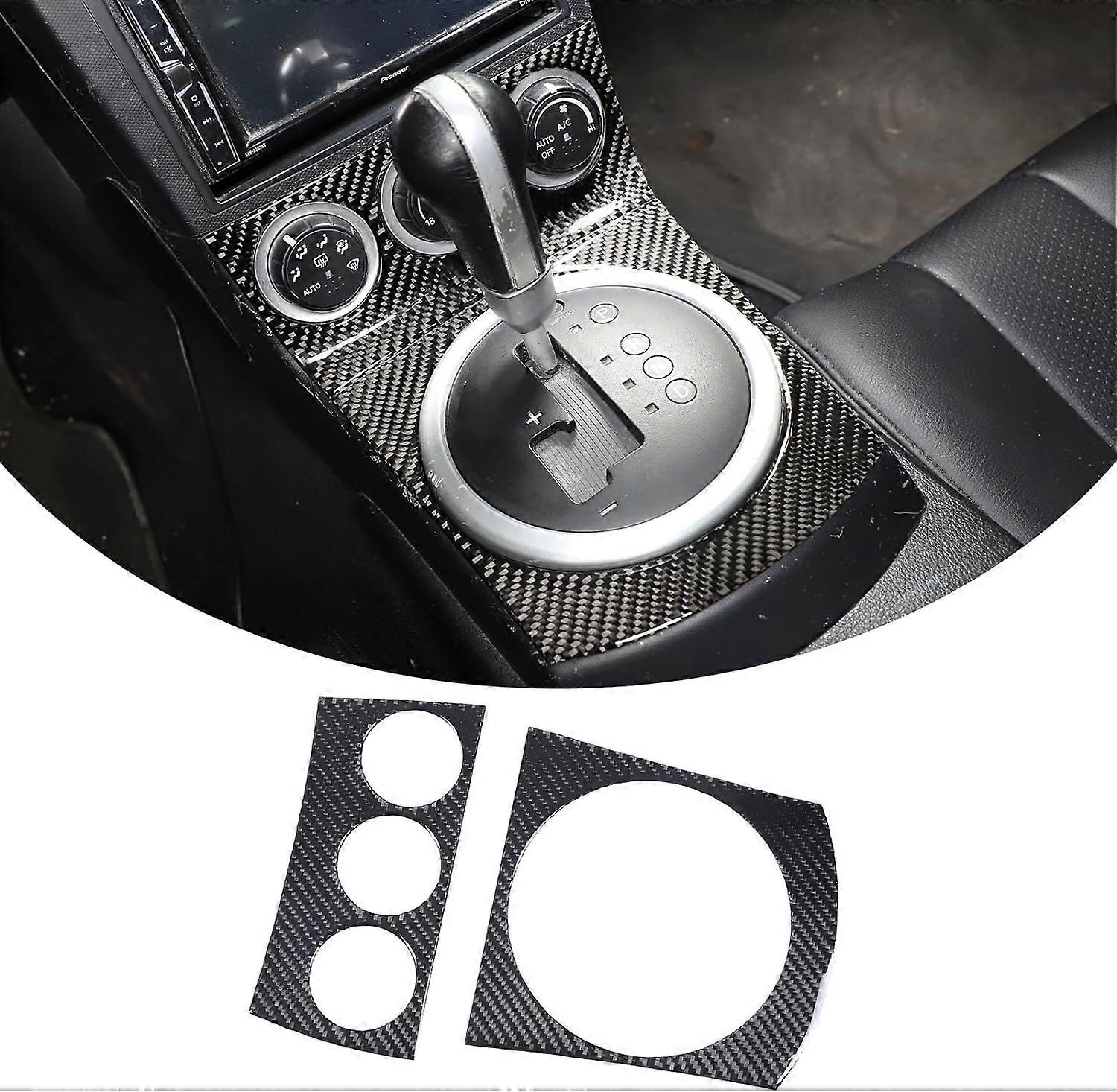 Soft Carbon Fiber Car Center Console Gear Shift Panel Frame Cover Trim ...