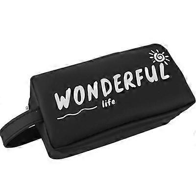 Large Black Letter Creative Silicone Pen Box
