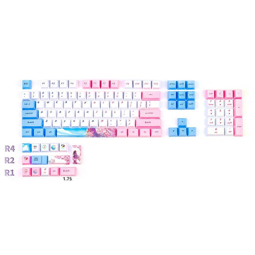 118Keys PBT Keycap OEM Profile Dye Sublimation Keycap for Mechanical Keyboard