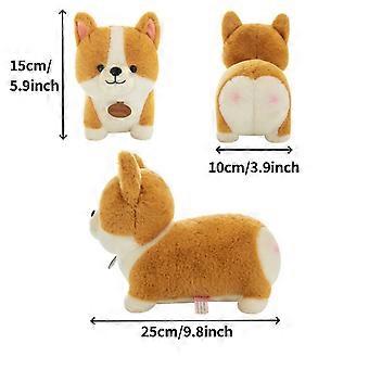 Cute Corgi Dog Doll Toy Girl Sleeping In Bed With Doll Cute Home Decoration