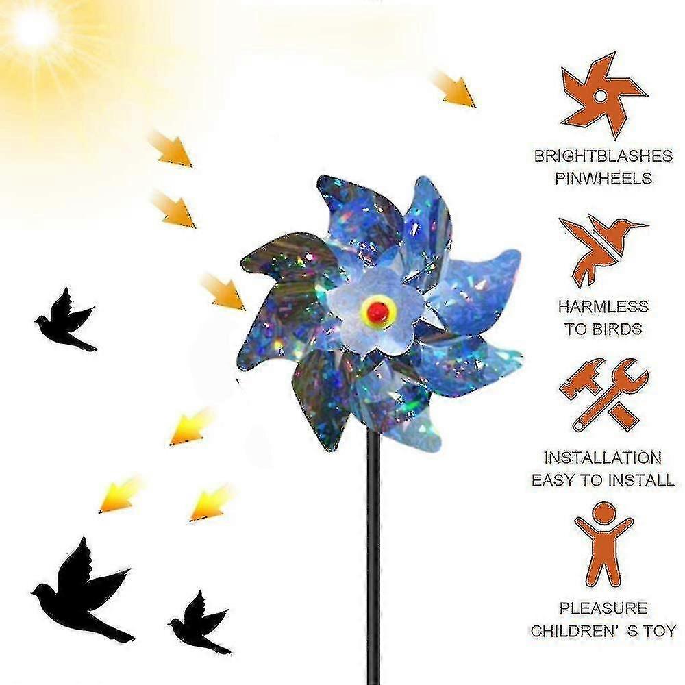 2 Bird Windmill For Garden Reflective Windmill Windmill Bird Windmill Anti Tw
