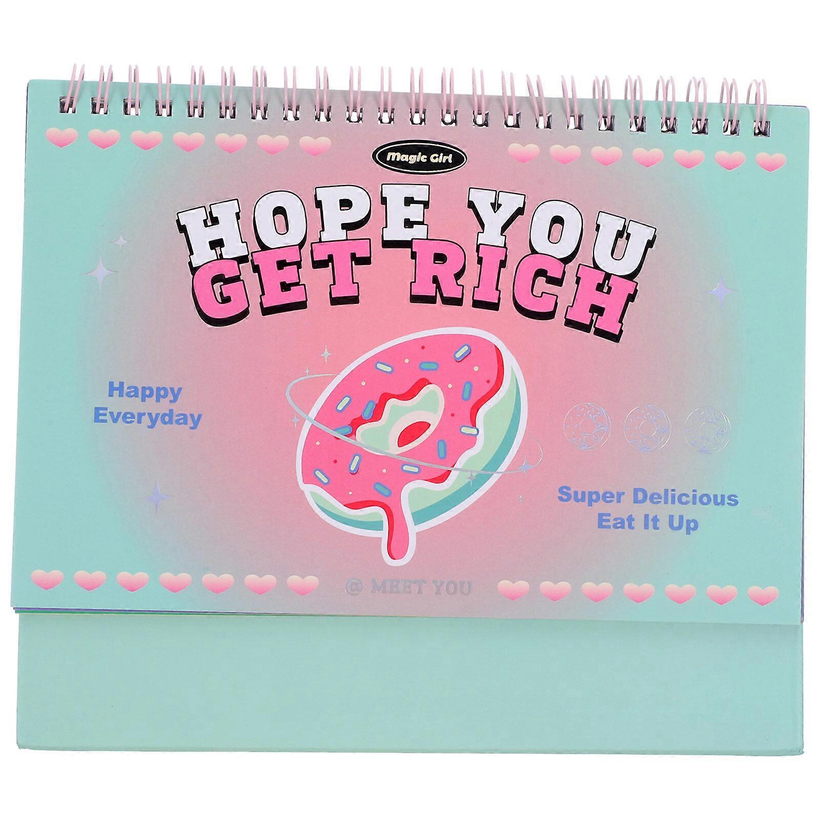 Desk Calendar Year of 2024 Desktop Calendar Daily Schedule Desktop Standing Calendar