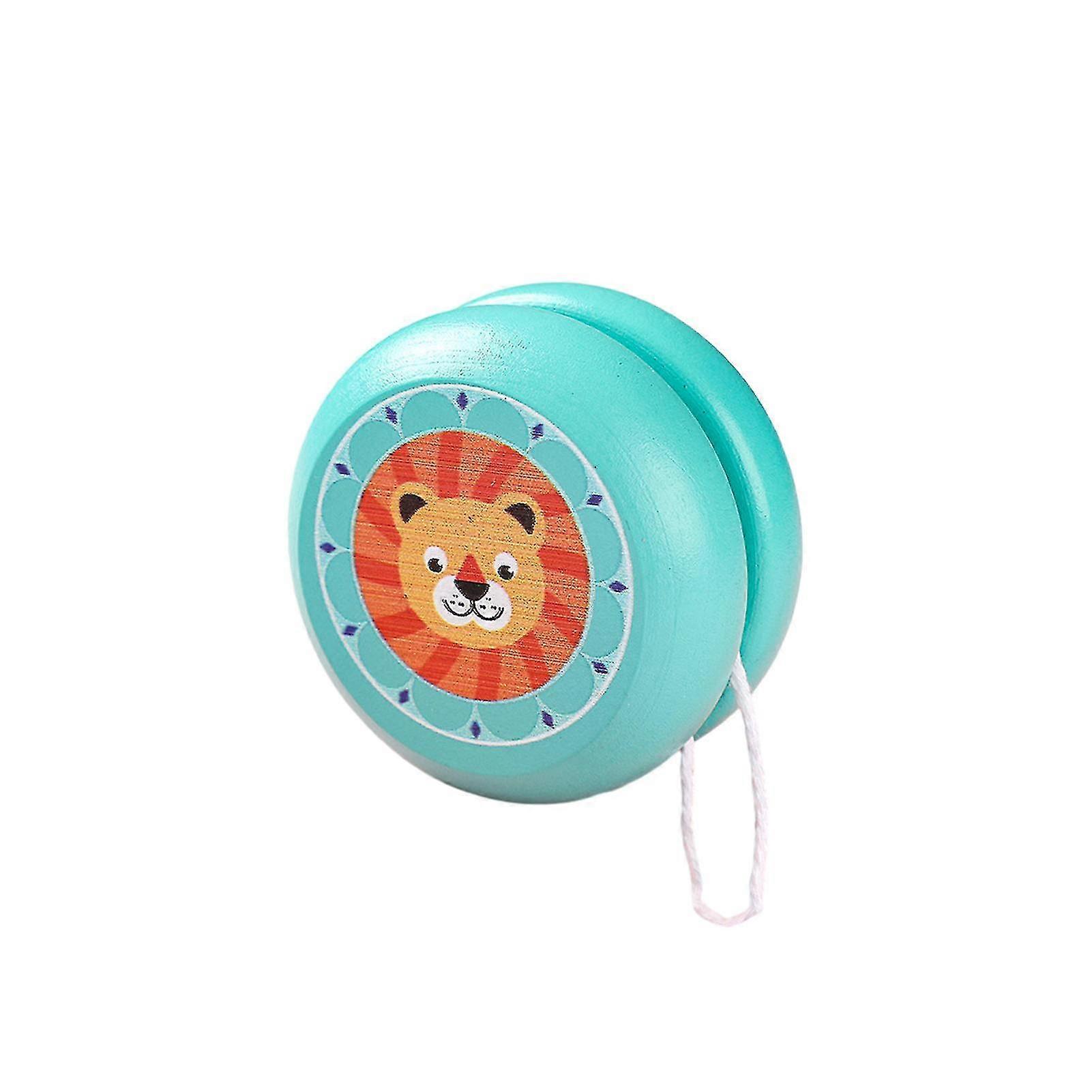 Kids Yoyo Toy With String Colorful Cartoon Trick Yoyo Responsive Ball Reflexing Auto Return Wooden Yoyo Spinning Toy Professional Responsive Yoyo For