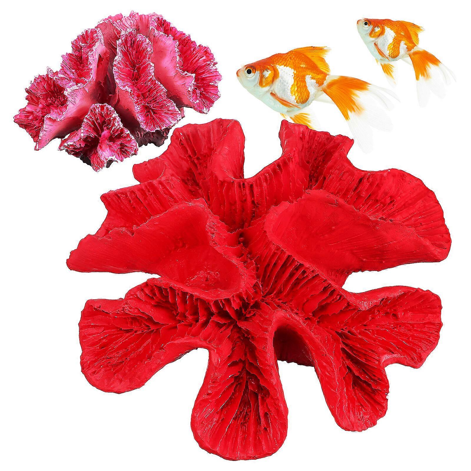Lot de 2 décorations de corail pour aquarium