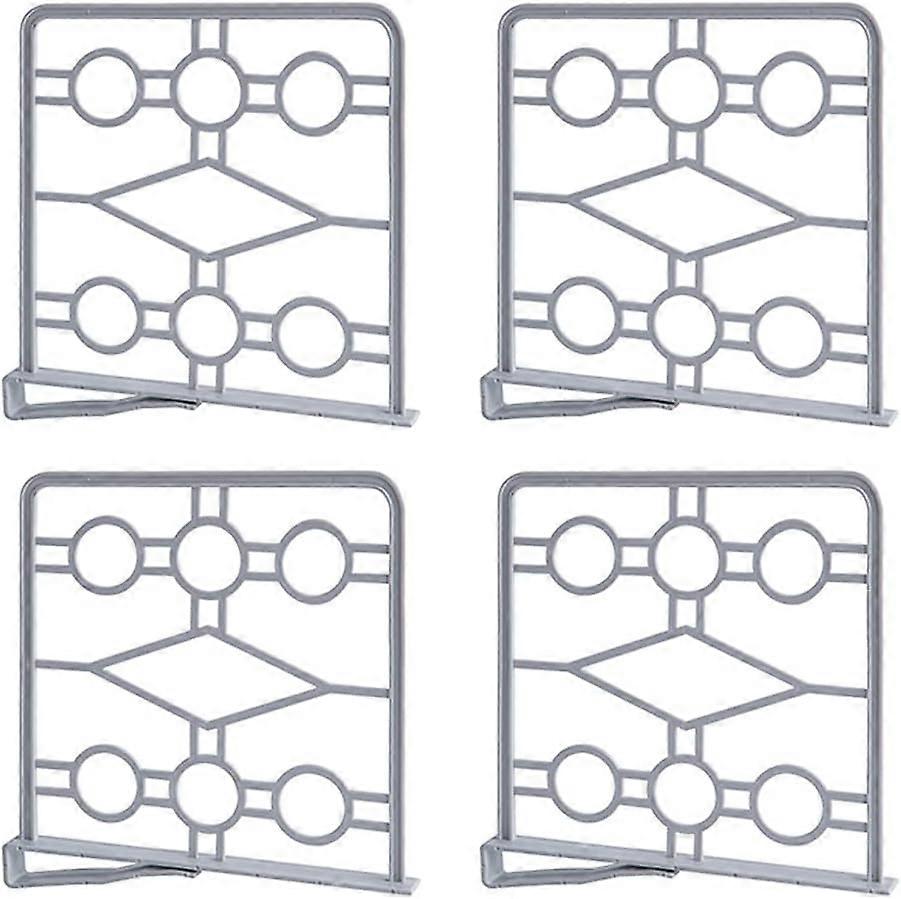 4 Pieces Closet Shelf Dividers, Plastic Shelf Divider Separator, Practical Shelf Dividers, Wardrobe Partition Board, Shelf Dividers with Clip, for B