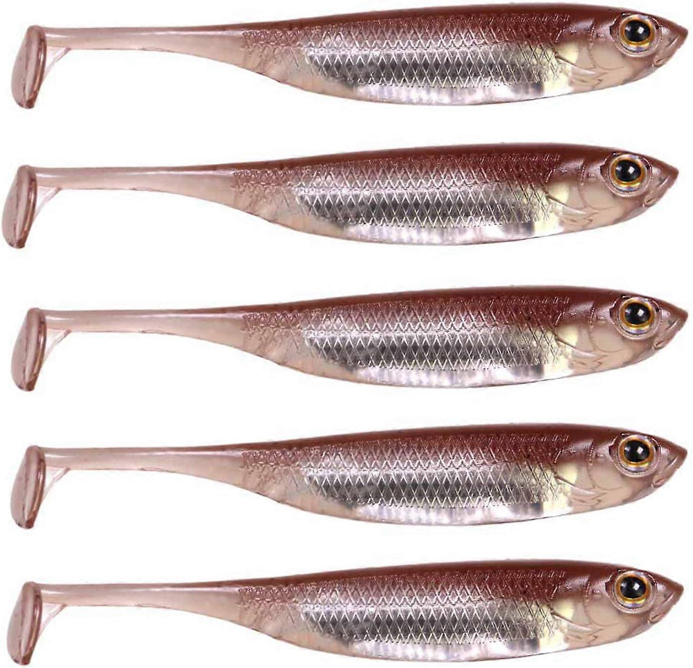 Angeln Gummiköder mit T-Tail Shad - Silikon Angeln Gummiköder - Farbe 2