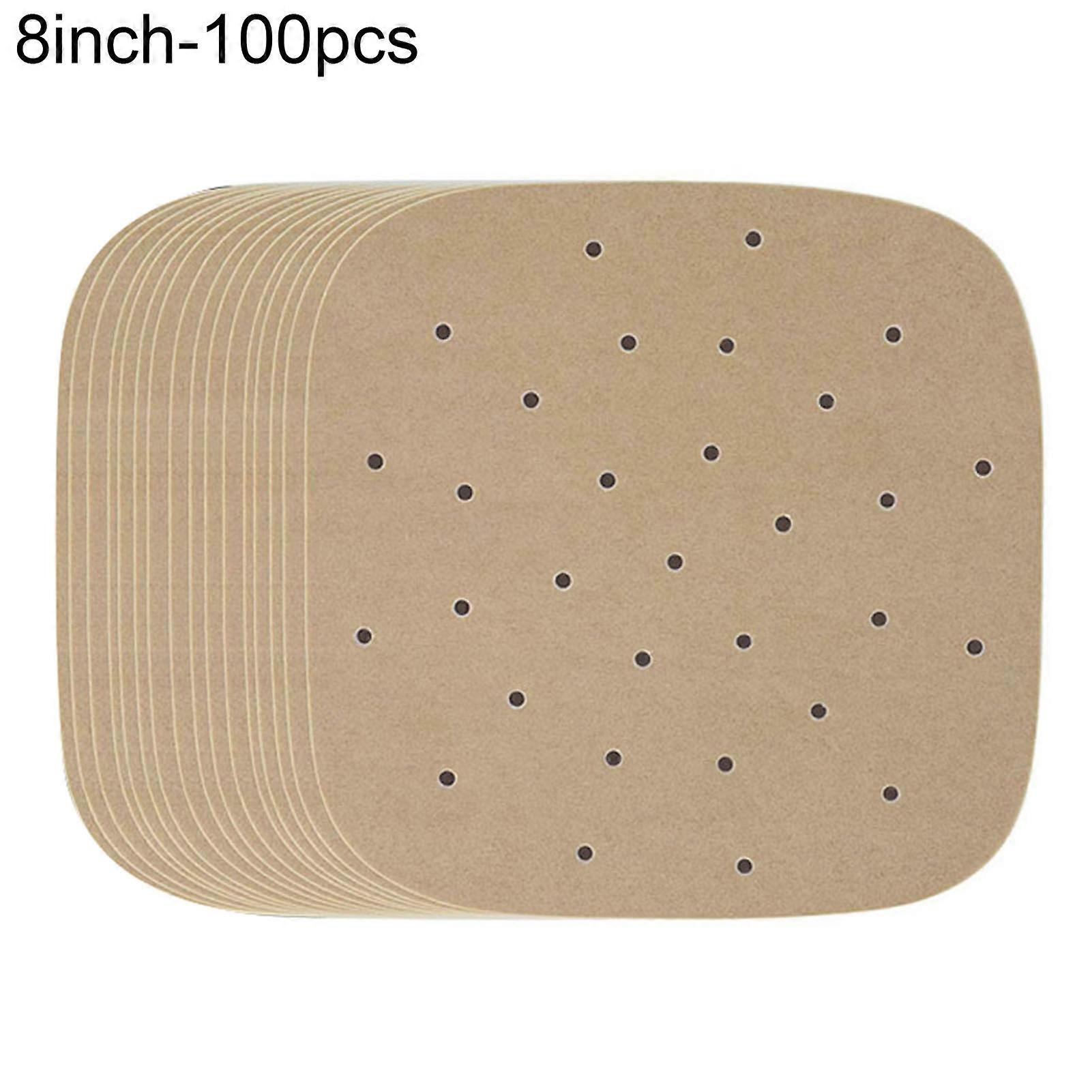 100Pcs Air Fry Steamer Liners Perforated Non-Stick Steaming Paper Baking Tools