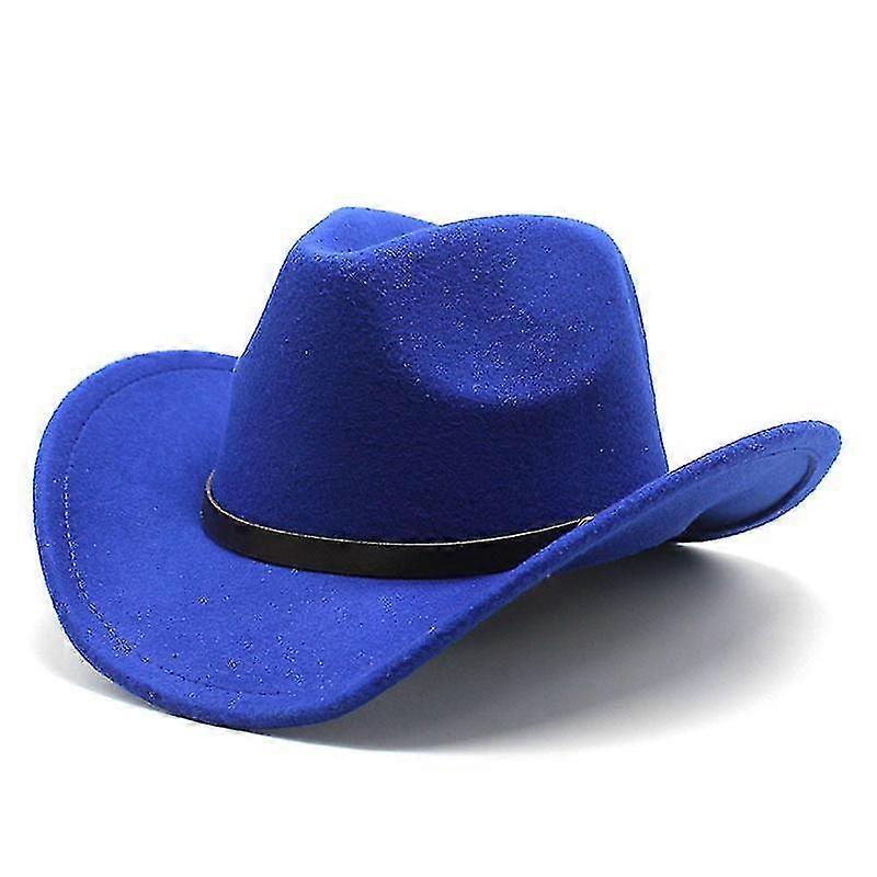 Unisex Yetişkin Yün Denim Batı Şapka Geniş Brim Şapka Kış Sıcaklığı