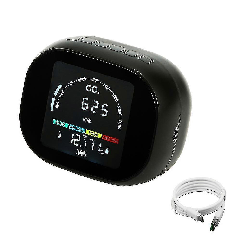 Naiwang 3 In 1 Carbon Dioxide Co2 Temperature Humidity Detector Carbon Dioxide Detector Office Hotel Indoor Temperature Humidity Meter