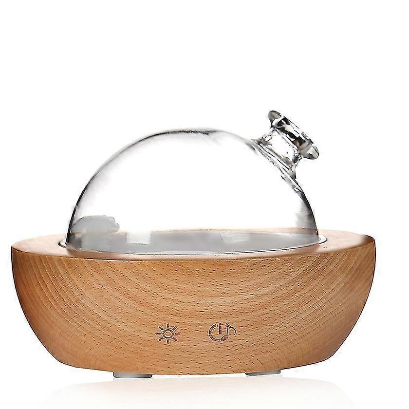 Glass Essential Oil Diffuser, Real Wood Base, The 2024 Upgrade Aromatherapy Diffuser, Bluetooth Music Edition, Led Light In 7 Colorscompati