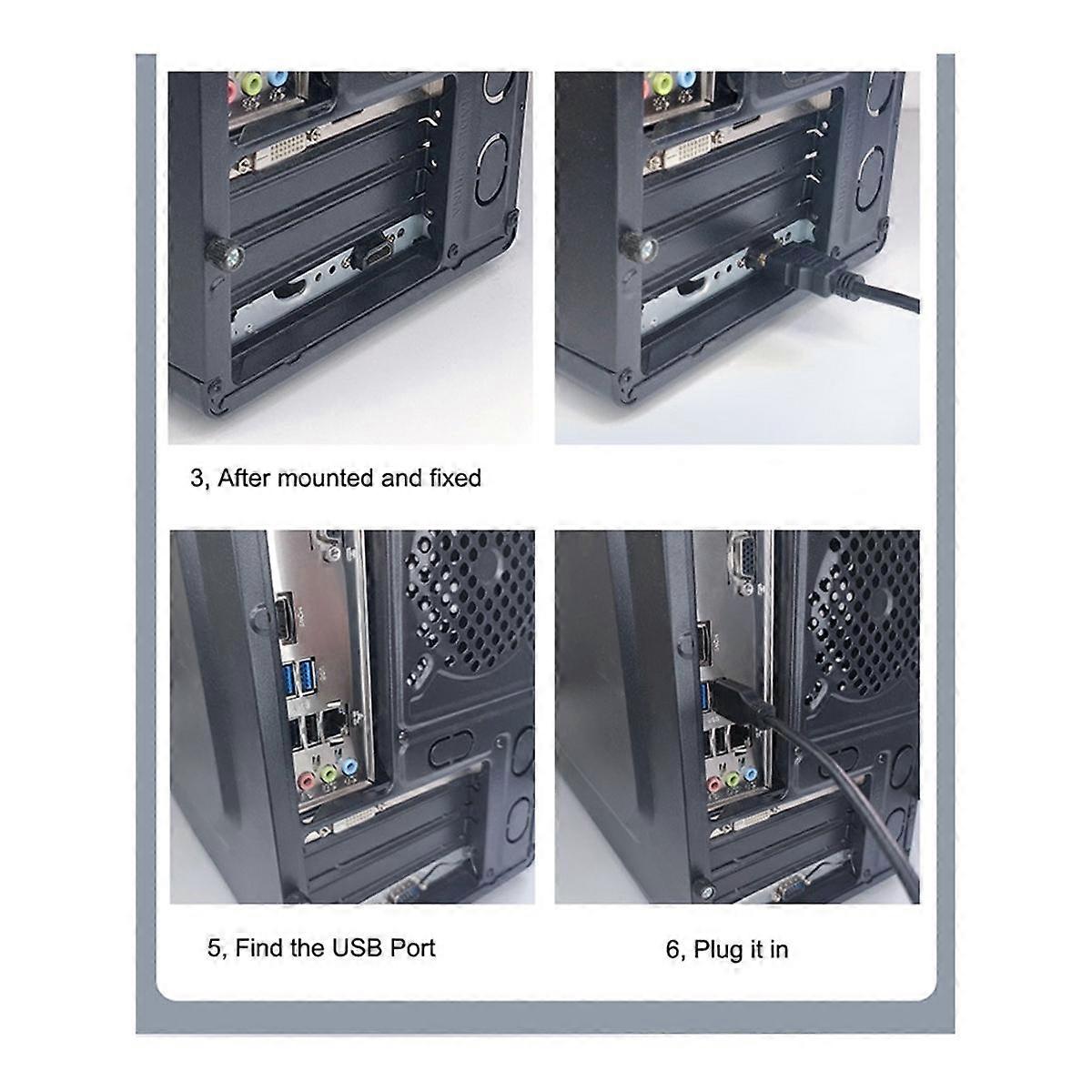 Computer Desktop Switch Internet Cafe Universal USB3.0 Audio Home Desktop External Power Extension Button(A)