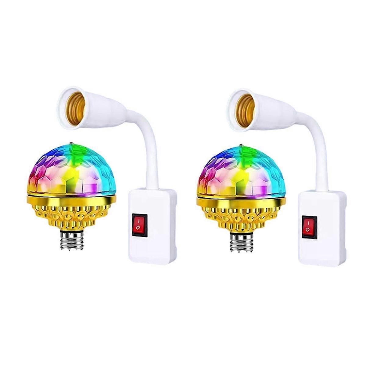 Disco Light for Christmas Colorful Rotating Disco Light with Sockets E27 Rotating Disco Light Plug
