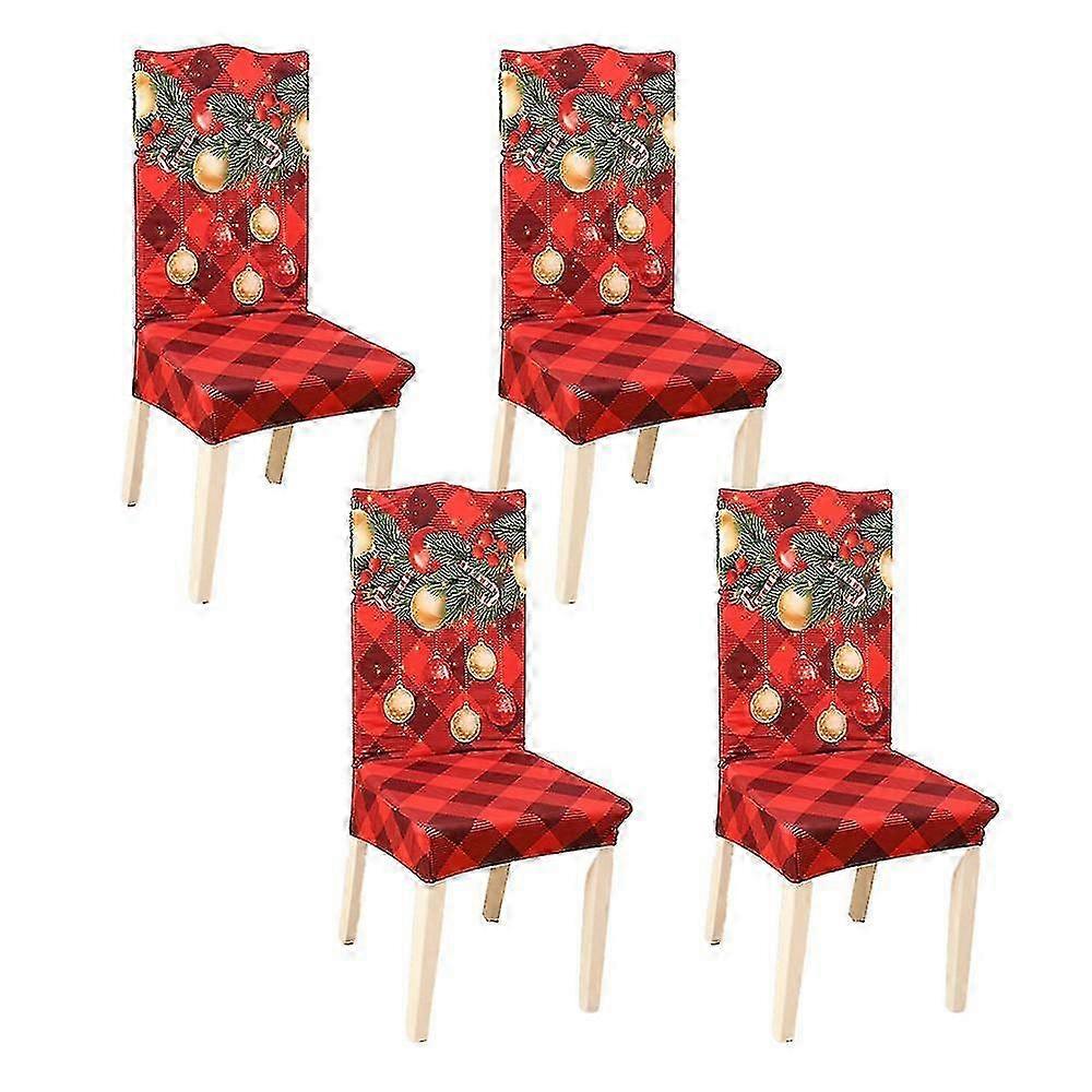 4-Piece Printed Chair Protector Set, Removable and Washable