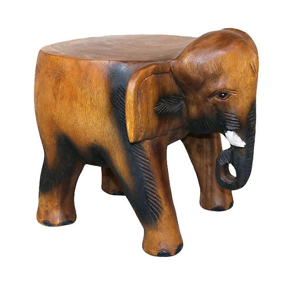 1pc Solid Wood Stool Unique Wooden Step Stool Elephant Foot Stool for Home