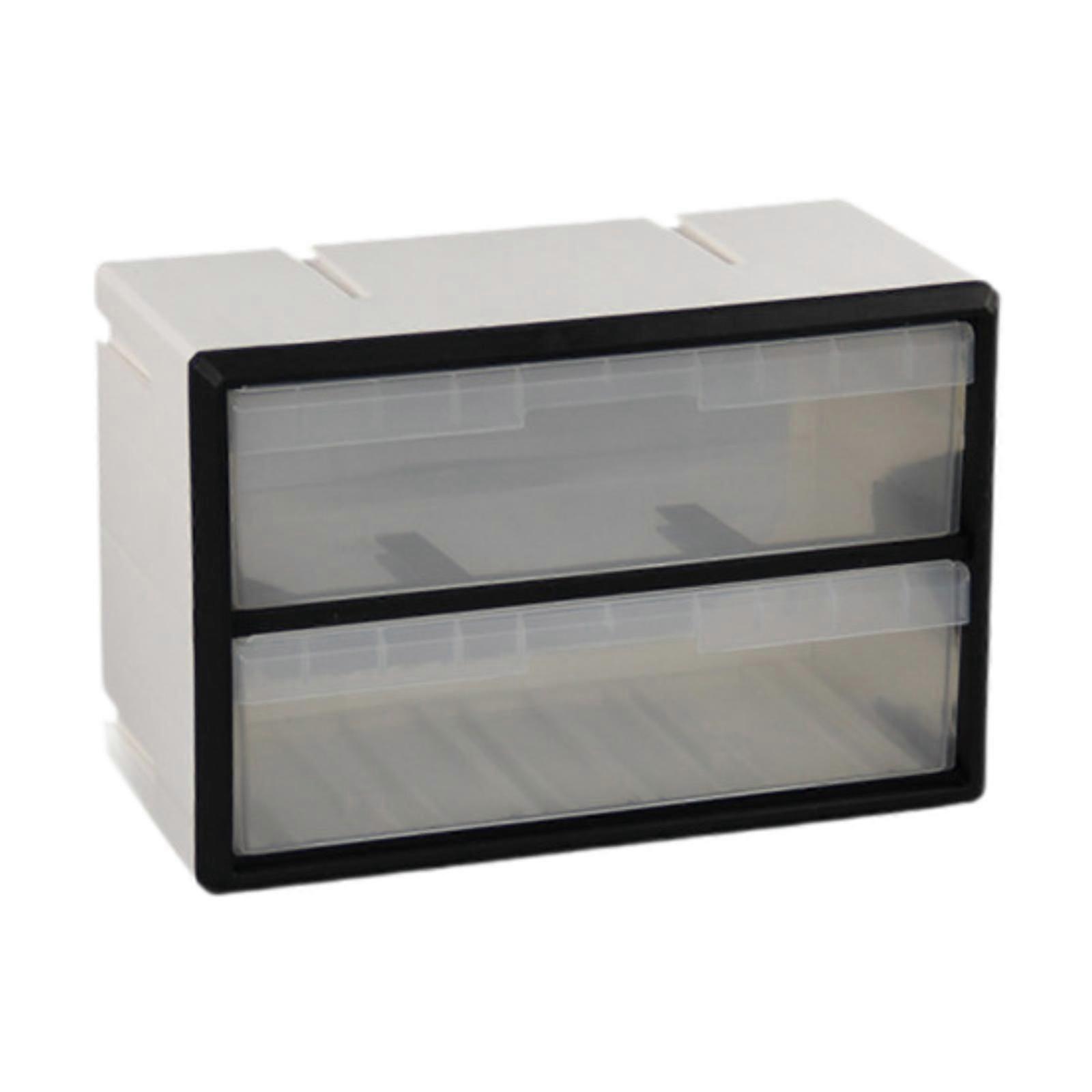 Drawer Storage Cabinet Organizer Home Container for Small Items Beads Screws 2 drawers
