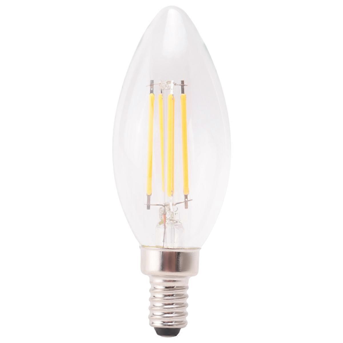 Dimmable E12 4W COB Candle Flame Filament LED Light Bulb Lamp 10*3.5cm