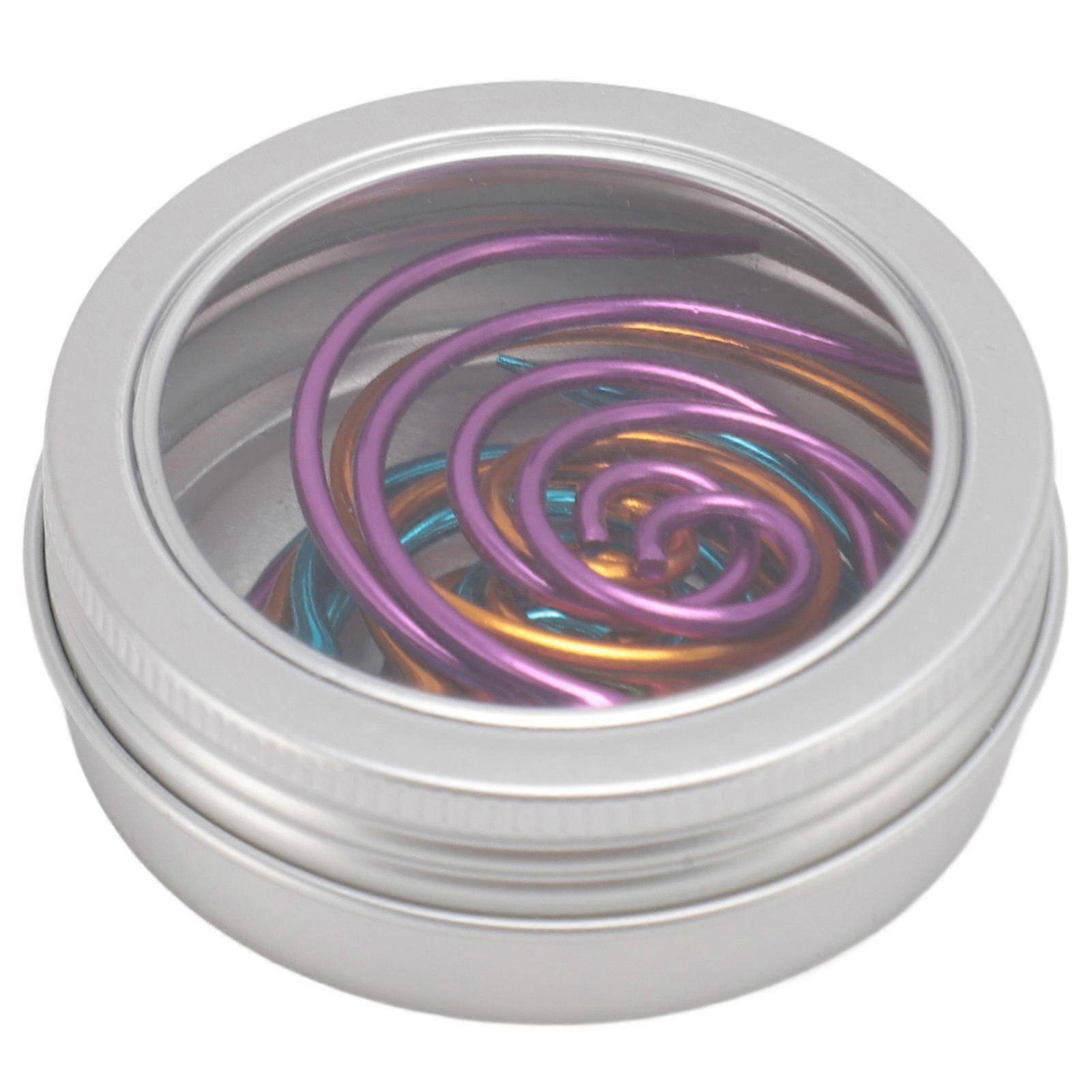 9Pcs Spiral Cable Knitting Needle Metal Circular Knitting Needle Cable Needle Shawl Pin with Storage Box for Knitting