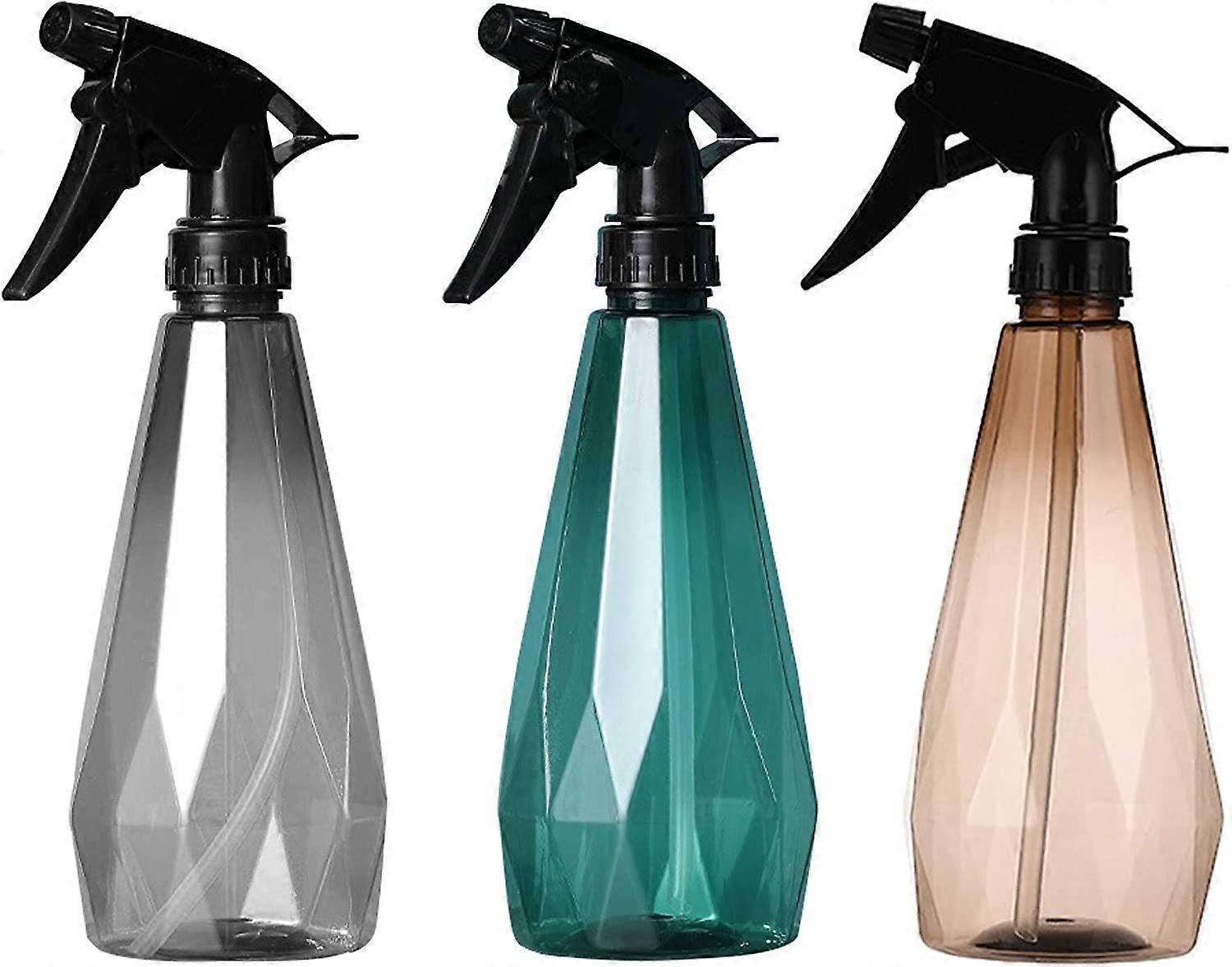 3 Pcs Spray Bottles Empty Spray Bottle 500ml Plastic Trigger Pump Refillable Empty Bottle with Adjus