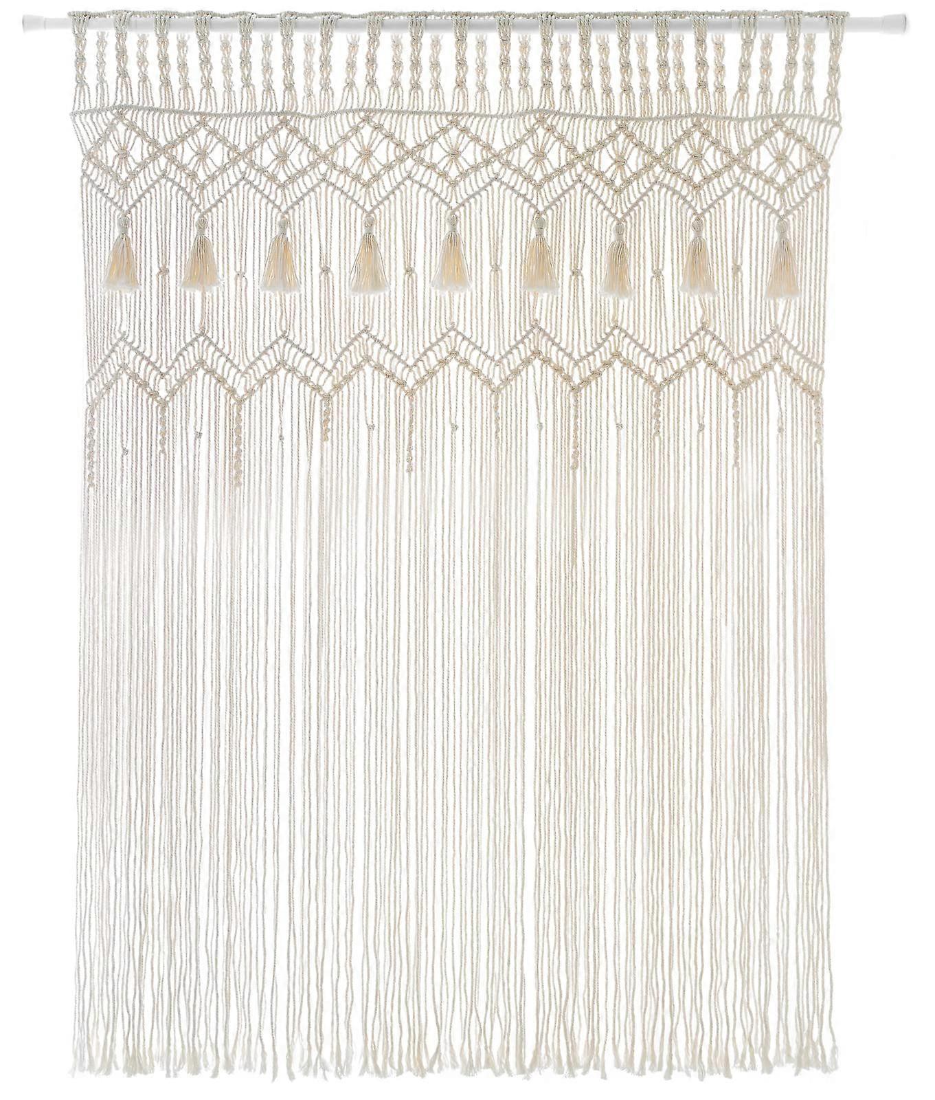 Macrame curtain large boho woven wall hanging, 42"W x 62.9"L