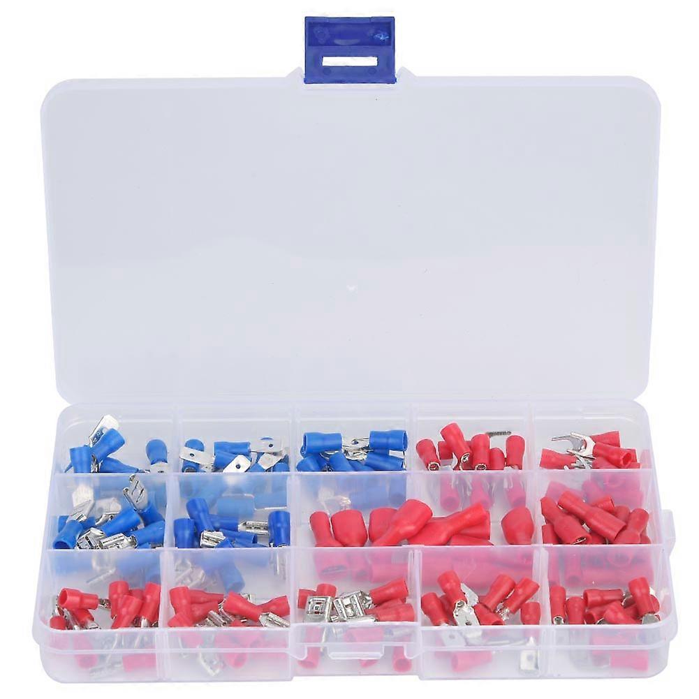 140pcs Insulated Crimp Terminal Electrical Wiring Connector Assortment Set