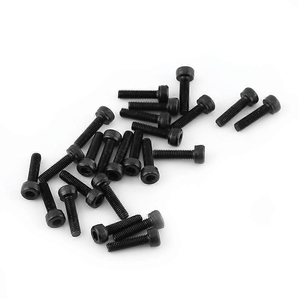 M3 Black Hex Socket Cap Head Screw Bolt Set (M3*12mm,Fully Threaded,24pcs)