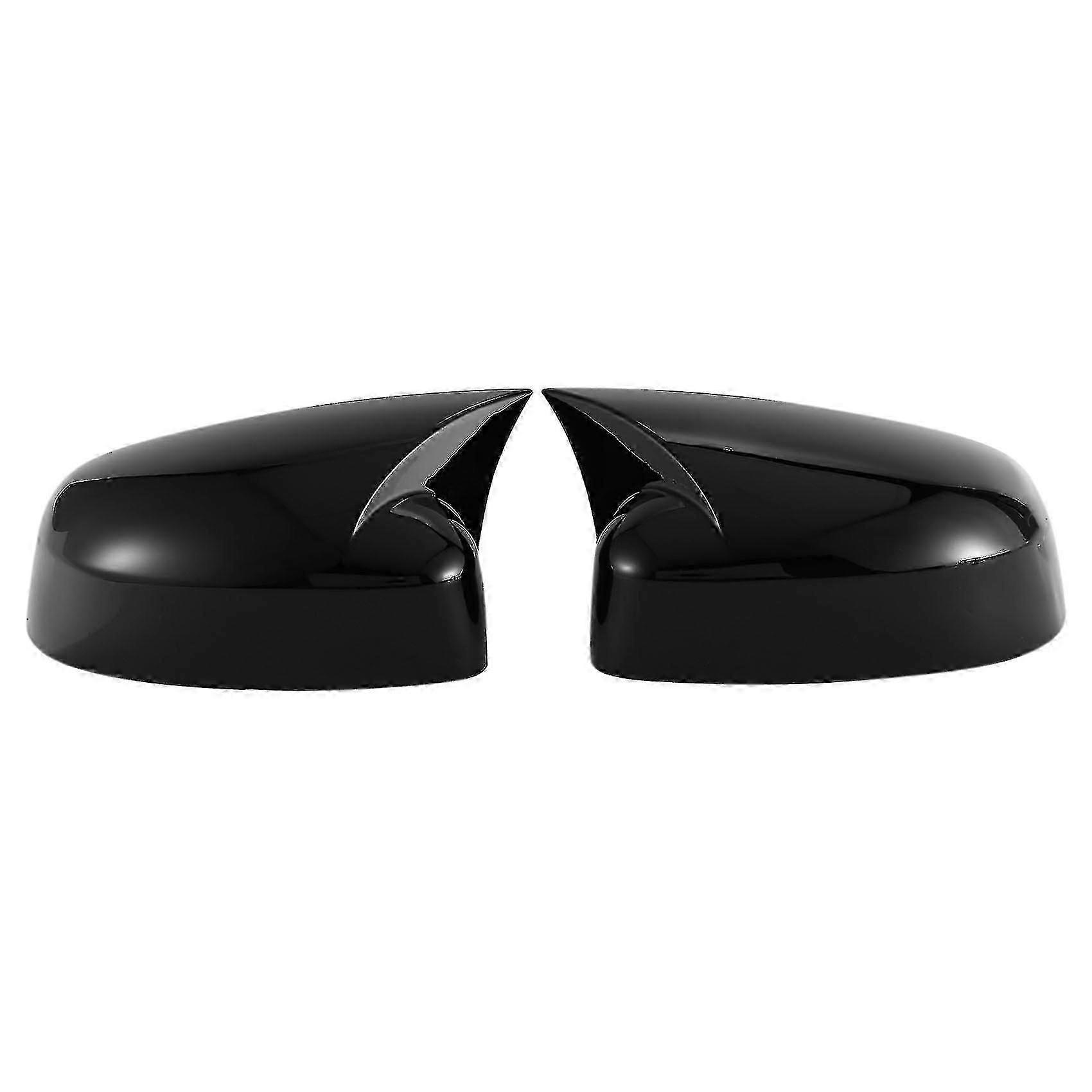 Car Glossy Black Ox Horn Rearview Side Glass Mirror Cover Trim Frame Side Mirror Caps For Focus Mk3