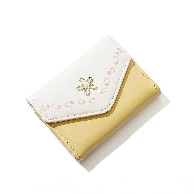 tri-fold pu leather wallet with id window and card holder