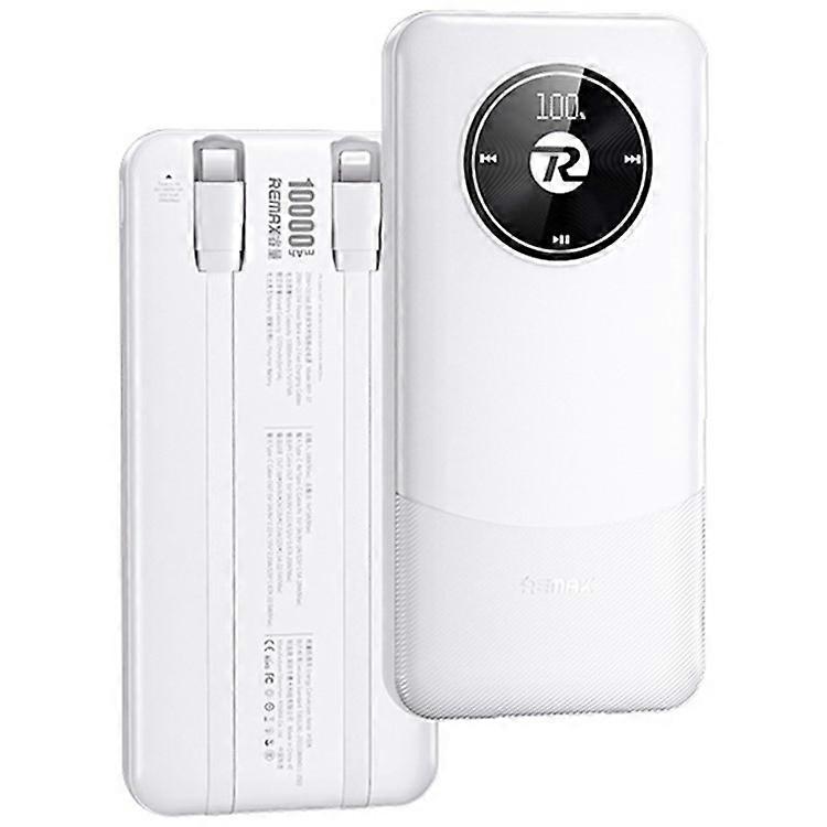 REMAX RPP-37 10000mAh Power Bank 20W + 22.5W Dual Fast Charging Built-In Cables Compatible For iPhone / Android