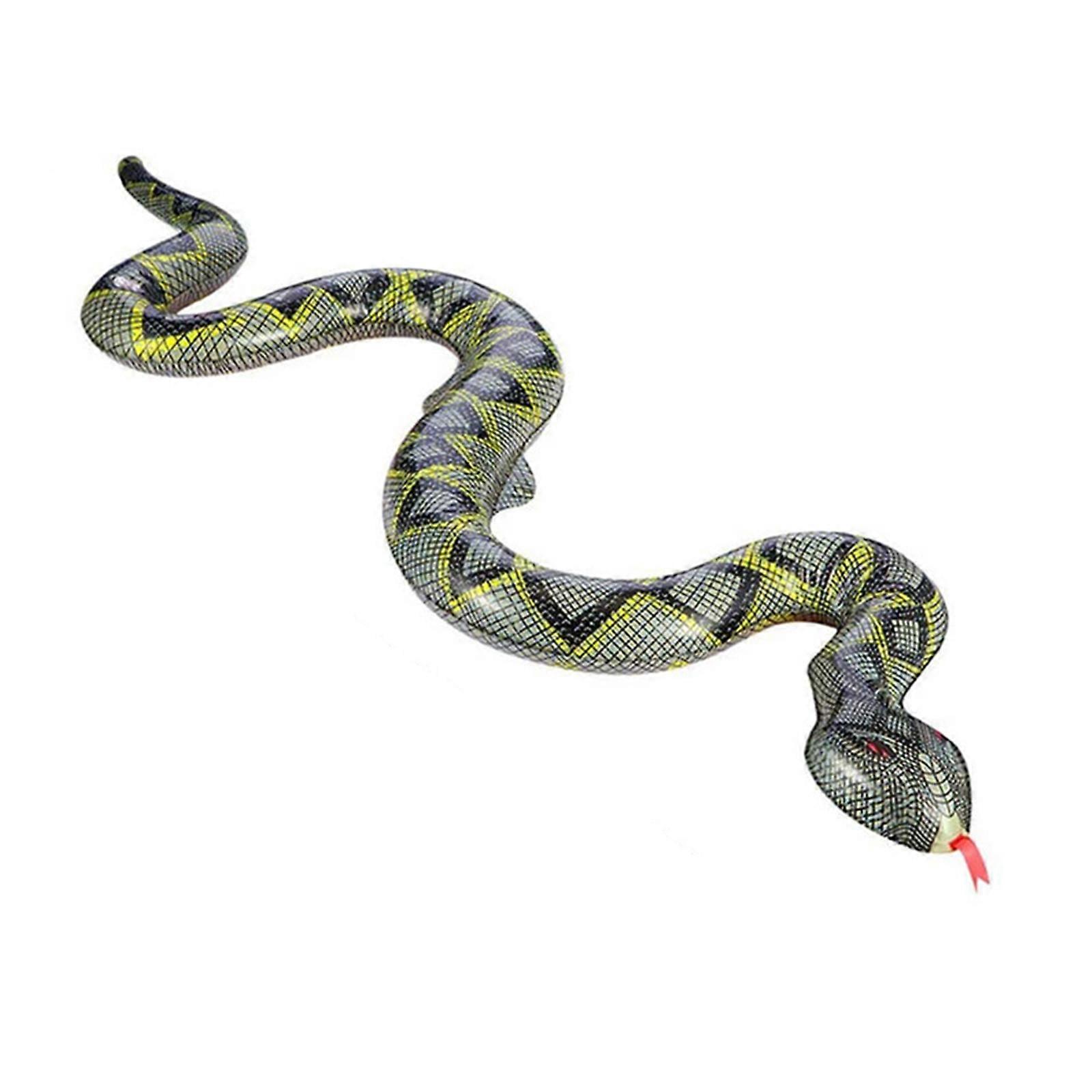 Multicolor Inflatable Snake for Halloween and Garden